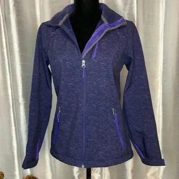 Free Country Women’s Small Purple Full Zip Fleece Lined Hooded Jacket - Picture 2 of 11